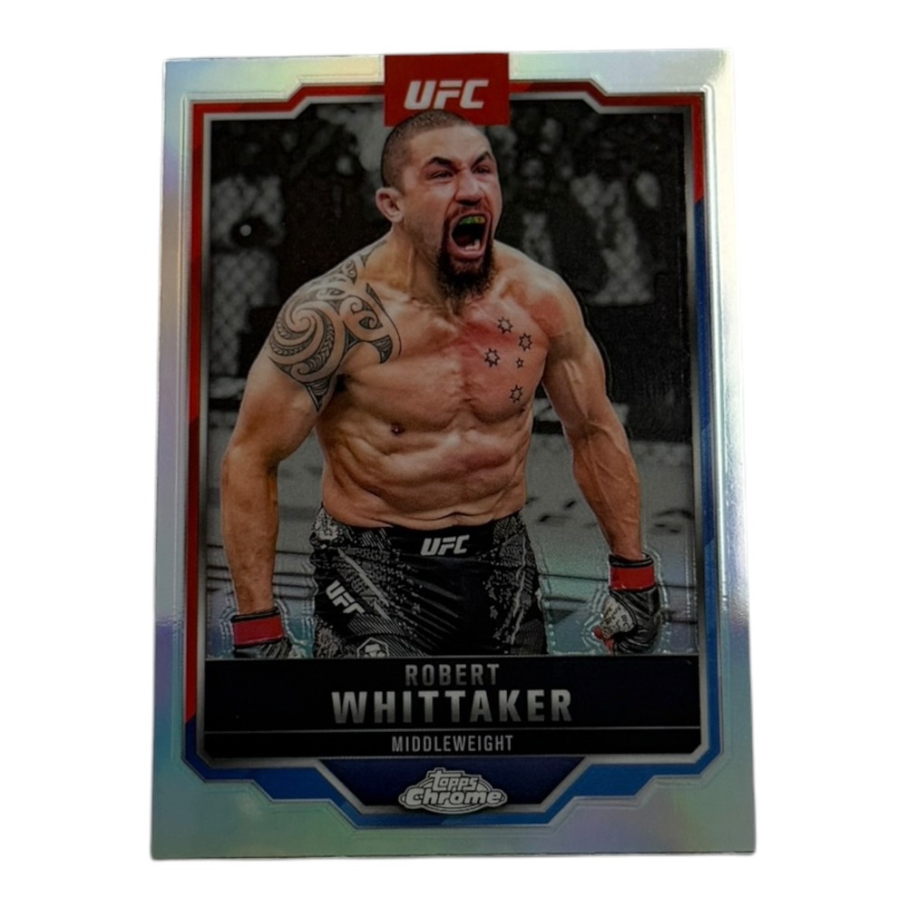 2025 Topps Chrome UFC Robert Whittaker Refractor‎ Card 78 Middleweight Silver